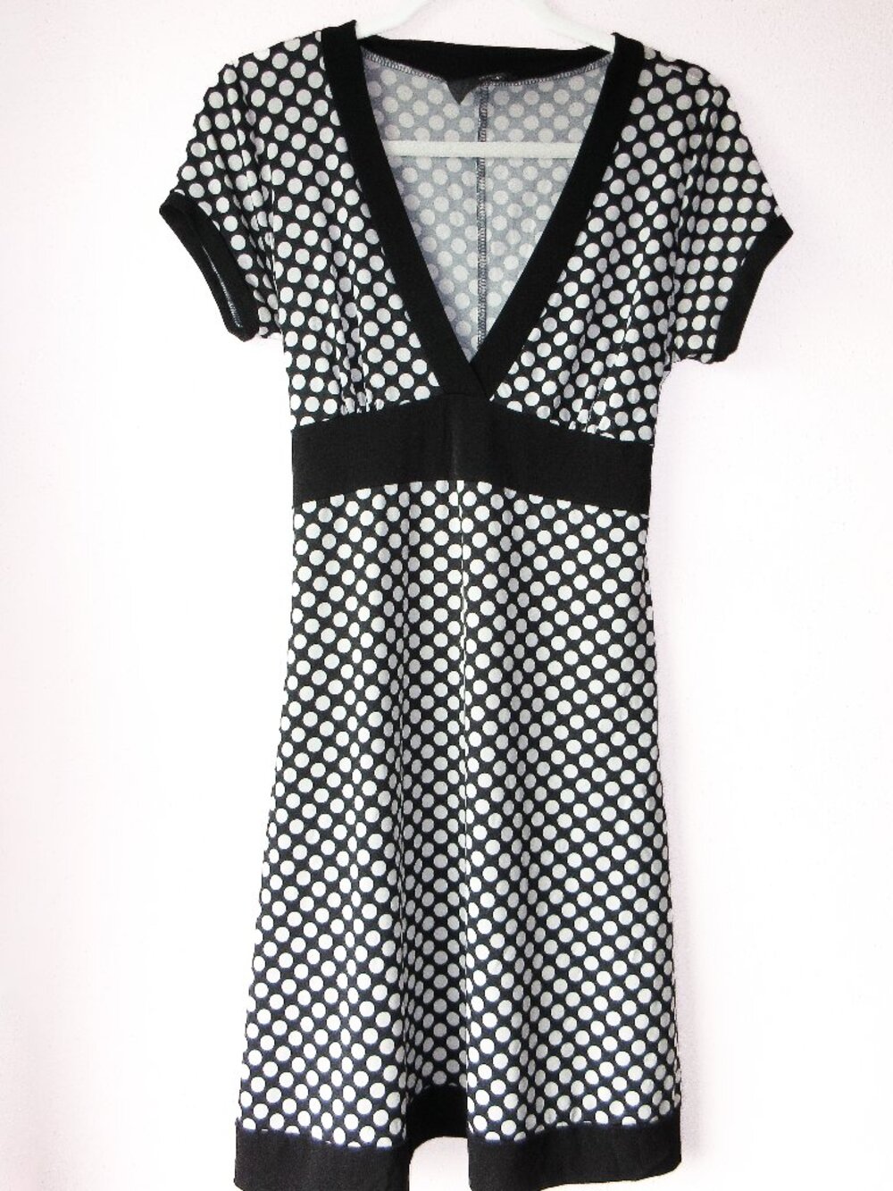 Vintage Y2K Hypnotik Polka Dot Dress Small Black White French Girl Romantic Chic
